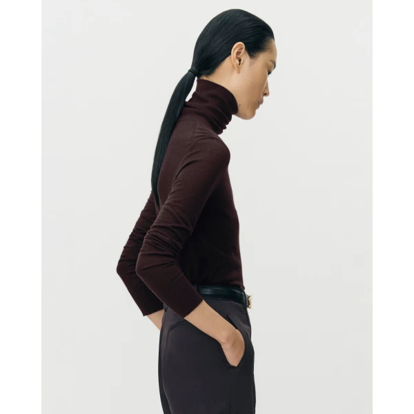 Adam Lippes Eve Knit in Fine Cashmere, Espresso