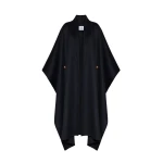 Adam Lippes Hesper Cape in Double-Face Cashmere, Black | Coats | Coveti