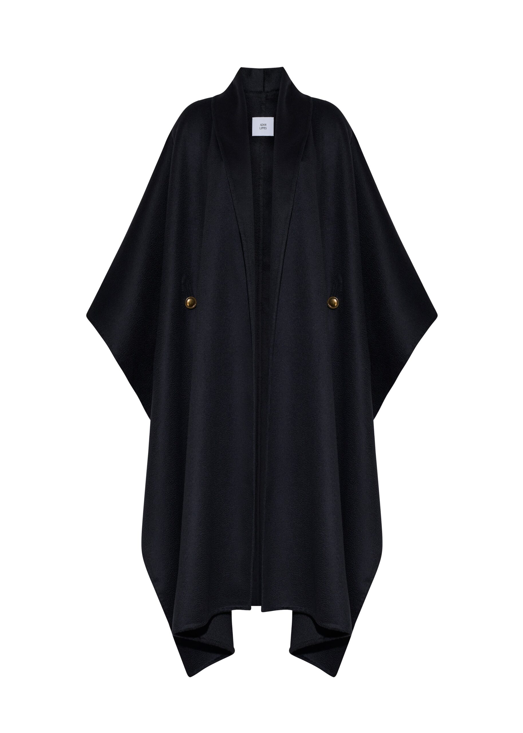 Adam Lippes Hesper Cape in Double-Face Cashmere, Black Adam Lippes Hesper Cape in Double-Face Cashmere, Black | Coats | Coveti