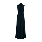 Adam Lippes Isolde Dress in Silk Crepe, Black | Maxi Dresses | Coveti