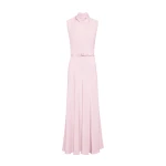 Adam Lippes Isolde Dress in Silk Crepe, Pink | Maxi Dresses | Coveti