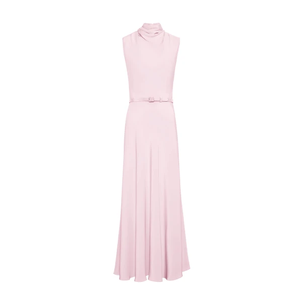 Isolde Dress in Silk Crepe, Pink
