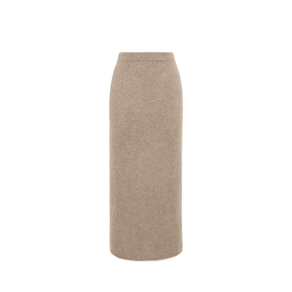 Levi Skirt in Brushed Cashmere, Barley