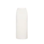 Adam Lippes Levi Skirt in Brushed Cashmere, Ivory | Midi Skirts | Coveti