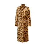 Adam Lippes Margaux Coat in Tiger Jacquard, Tiger | Coats | Coveti