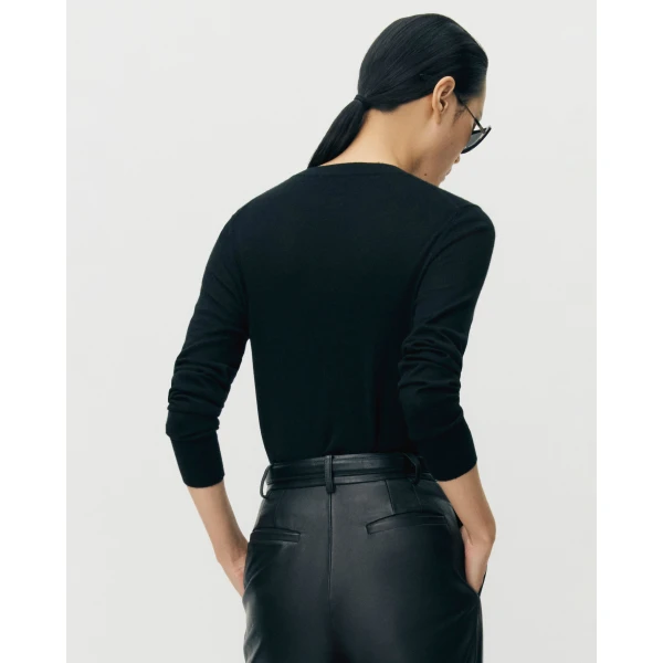 Adam Lippes Marilyn Knit in Fine Cashmere, Black