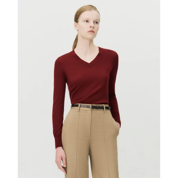 Adam Lippes Marilyn Knit in Fine Cashmere, Merlot