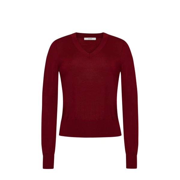 Adam Lippes Marilyn Knit in Fine Cashmere, Merlot | Sweaters | Coveti