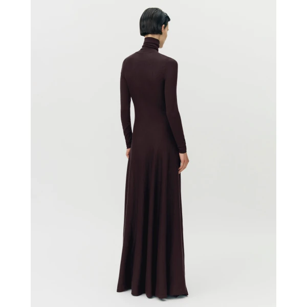 Adam Lippes Naomi Dress Knit in Fine Cashmere, Espresso
