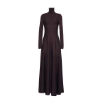 Adam Lippes Naomi Dress Knit in Fine Cashmere, Espresso | Maxi Dresses | Coveti
