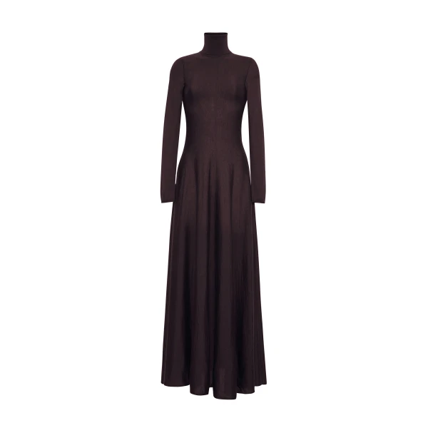 Naomi Dress Knit in Fine Cashmere, Espresso