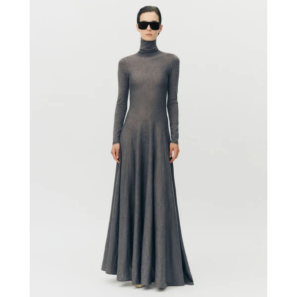 Adam Lippes Naomi Dress Knit in Fine Cashmere, Mink