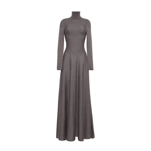 Naomi Dress Knit in Fine Cashmere, Mink