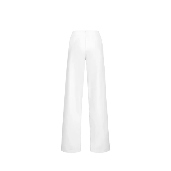 Adam Lippes Noam Pants in Stretch Silk Wool, Ivory