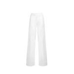 Adam Lippes Noam Pants in Stretch Silk Wool, Ivory | Tailored pants | Coveti