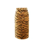 Adam Lippes Rei Skirt in Tiger Jacquard, Tiger | Pencil Skirts | Coveti
