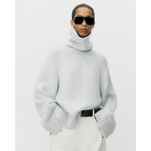 Adam Lippes Reid Top in Cashmere, Mint