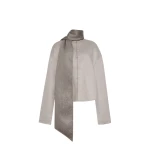 Adam Lippes Rhodes Jacket in Double-Face Cashmere, Mink Grey | Jackets | Coveti