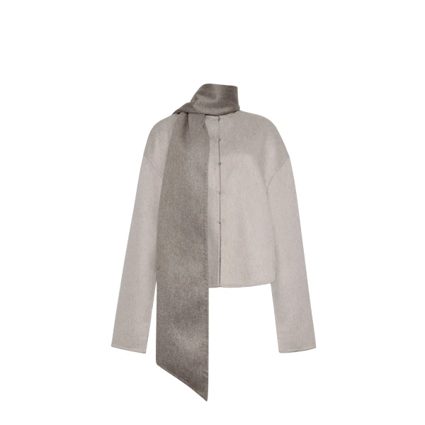 Rhodes Jacket in Double-Face Cashmere, Mink Grey