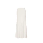 Adam Lippes Sarita Skirt in Viscose Python, Ivory | Midi Skirts | Coveti