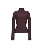 Adam Lippes Sarita Top in Viscose Python, Espresso | Sweaters | Coveti