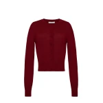 Adam Lippes Worth Cardigan in Fine Cashmere, Merlot | Cardigan | Coveti