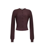 Adam Lippes Worth Cardigan in Viscose Python, Espresso | Cardigan | Coveti