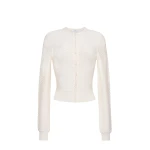 Adam Lippes Worth Cardigan in Viscose Python, Ivory | Cardigan | Coveti