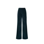 Adam Lippes Wyatt Pant in Corduroy, Hunter Green | Wide leg pants | Coveti