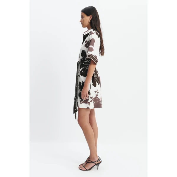 Aje Addie Mini Shirt Dress in Sierra Print | Mini Dresses | Coveti
