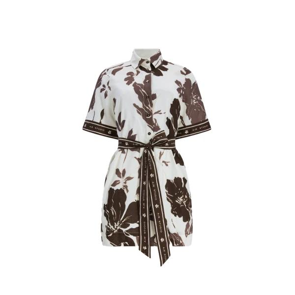 Aje Addie Mini Shirt Dress in Sierra Print | Mini Dresses | Coveti