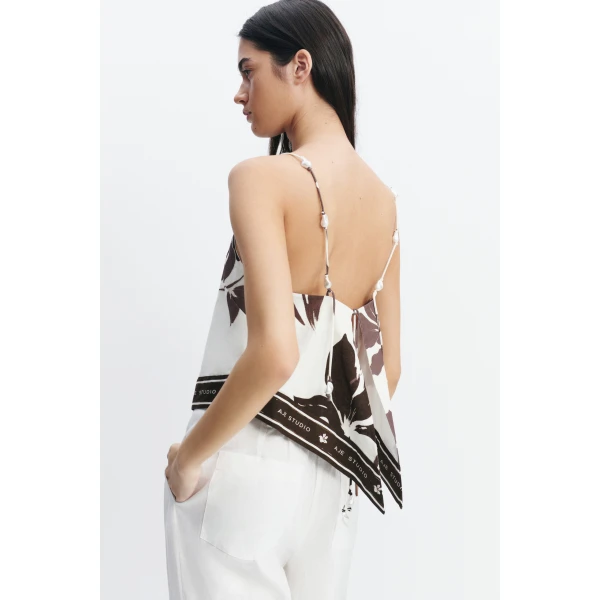 Aje Addie Tie Back Top in Sierra Print | Tops | Coveti