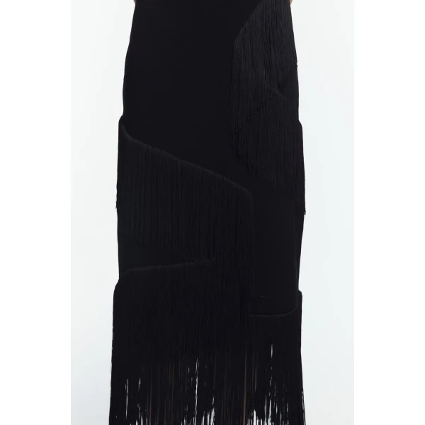 Aje Align Knit Maxi Dress in Black | Maxi Dresses | Coveti