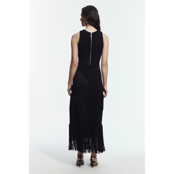 Aje Align Knit Maxi Dress in Black | Maxi Dresses | Coveti