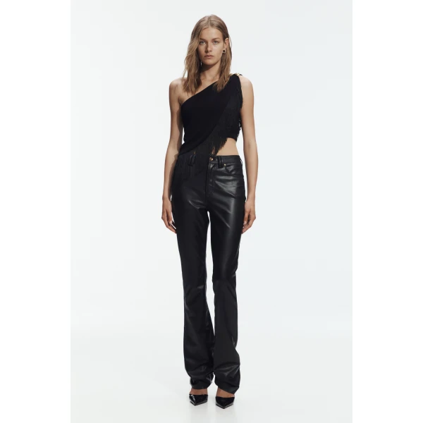 Aje Align Knit Top in Black | Knitwear | Coveti