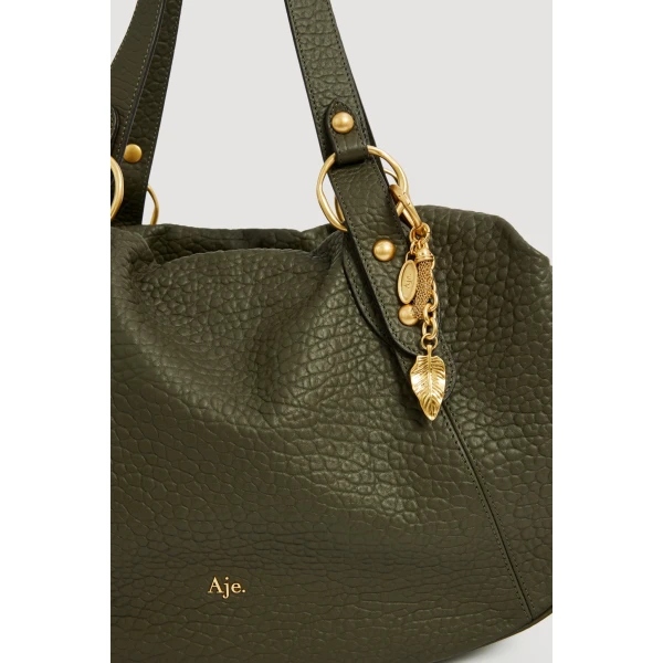Aje Alive Gathered Shopper in Pine | Shoulder & Crossbody Bags | Coveti