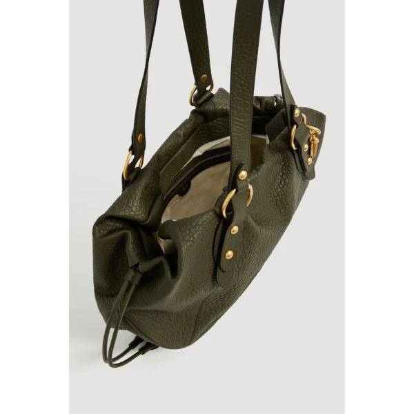 Aje Alive Gathered Shopper in Pine | Shoulder & Crossbody Bags | Coveti