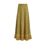 Aje Alora Lace Maxi Skirt in Avocado | Skirts | Coveti