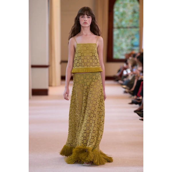 Aje Alora Lace Top in Avocado | Tops | Coveti