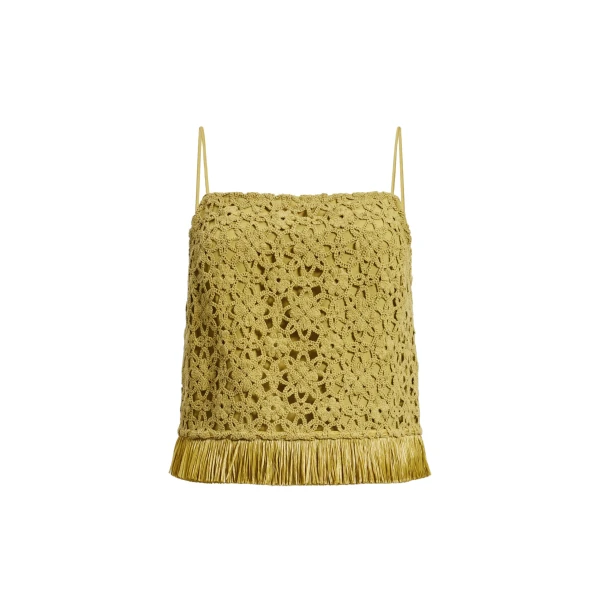 Aje Alora Lace Top in Avocado | Tops | Coveti