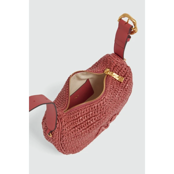 Aje Amara Texture Mini Bag in Terracotta | Clutch Bags | Coveti