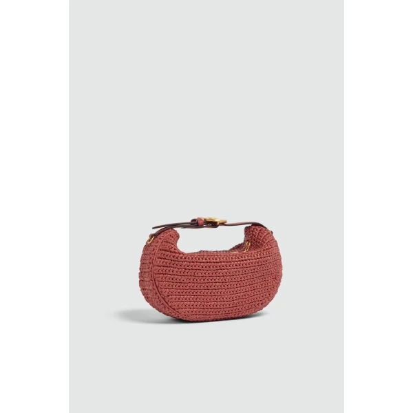 Aje Amara Texture Mini Bag in Terracotta | Clutch Bags | Coveti