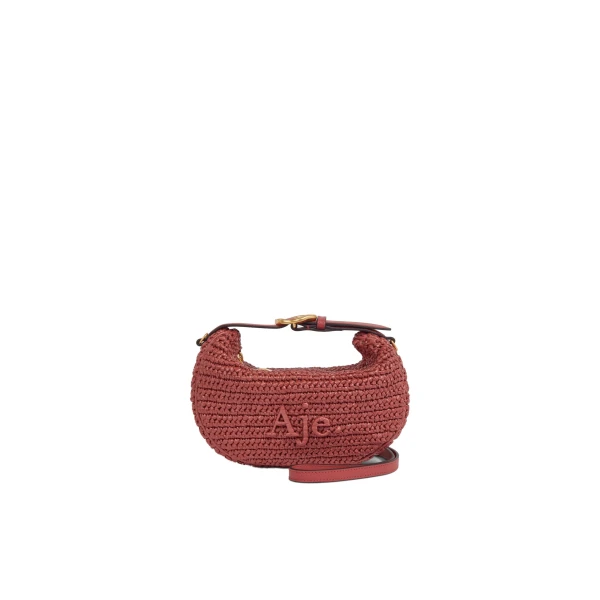 Aje Amara Texture Mini Bag in Terracotta | Clutch Bags | Coveti