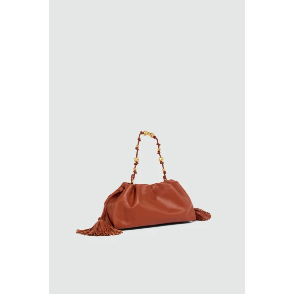 Aje Amber Clutch in Chestnut | Clutch Bags | Coveti