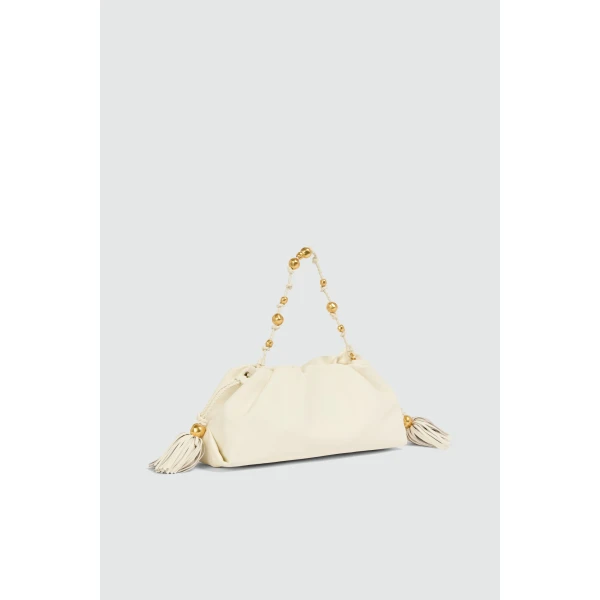 Aje Amber Clutch in Ivory | Clutch Bags | Coveti