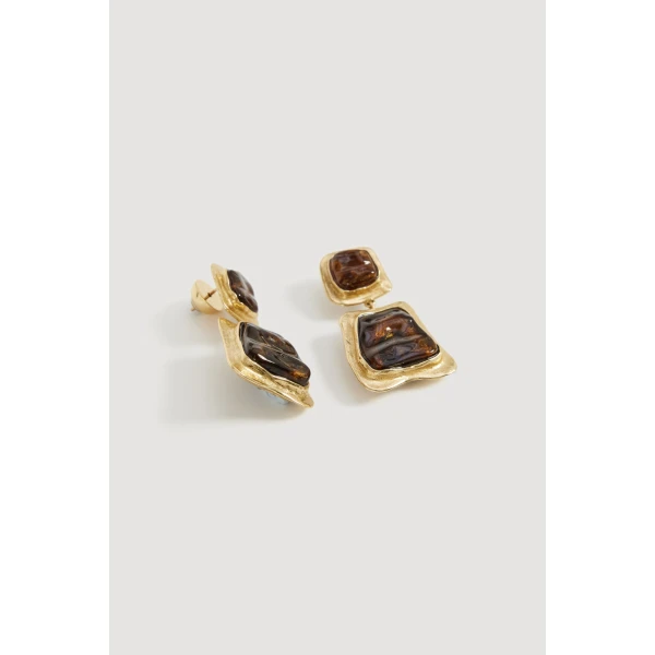 Aje Amelia Drop Earring in Gold/Bronze | Earrings | Coveti