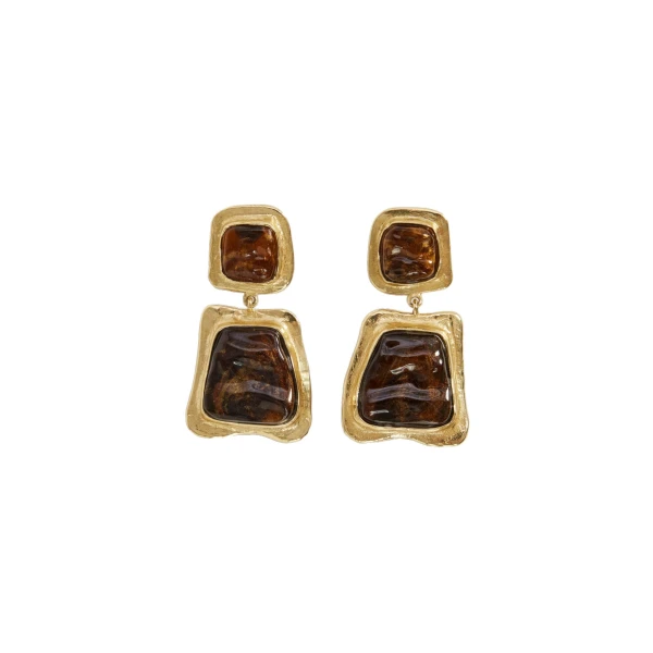 Aje Amelia Drop Earring in Gold/Bronze | Earrings | Coveti