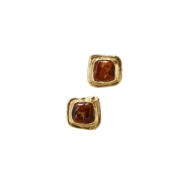 Aje Amelia Stud Earring in Gold/Bronze | Earrings | Coveti
