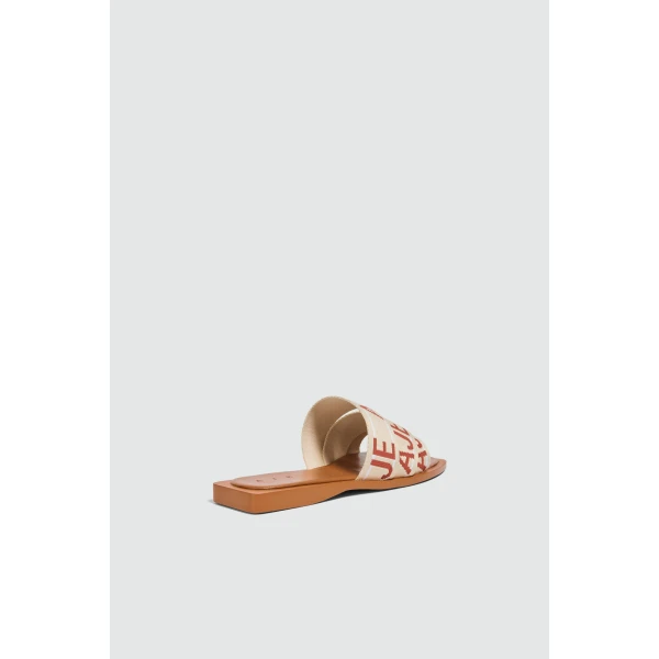 Aje Anais Slide in Chestnut/Natural | Flip Flops & Slides | Coveti