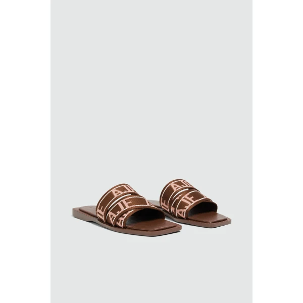 Aje Anais Slide in Chocolate | Flip Flops & Slides | Coveti